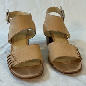 Vince Camuto Karmelo Elegant Tan Suede Heeled Sandal